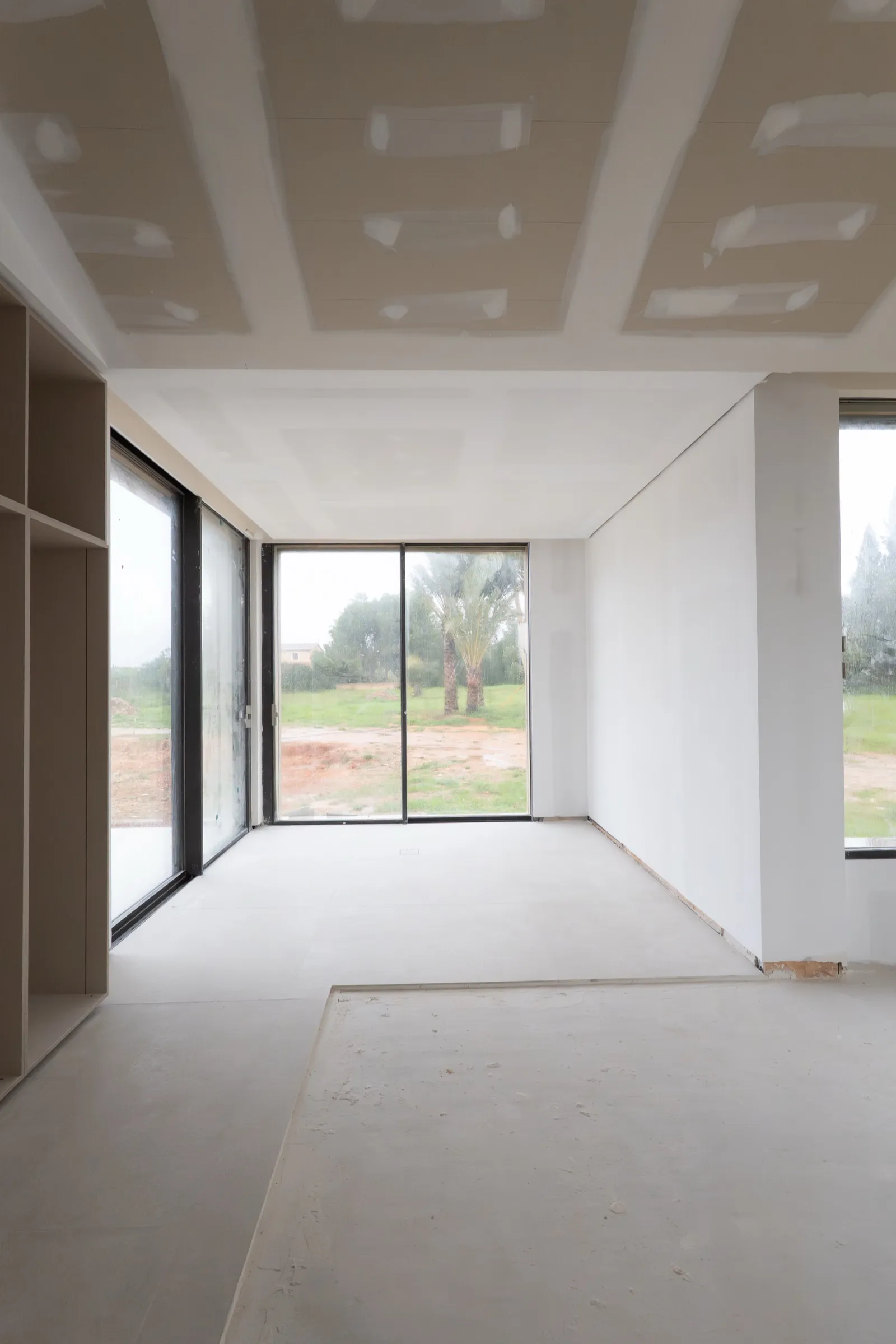 Instalación de pladur en salón de villa en Mallorca